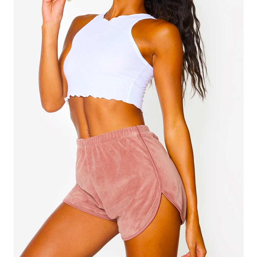 Pink Velvet Shorts